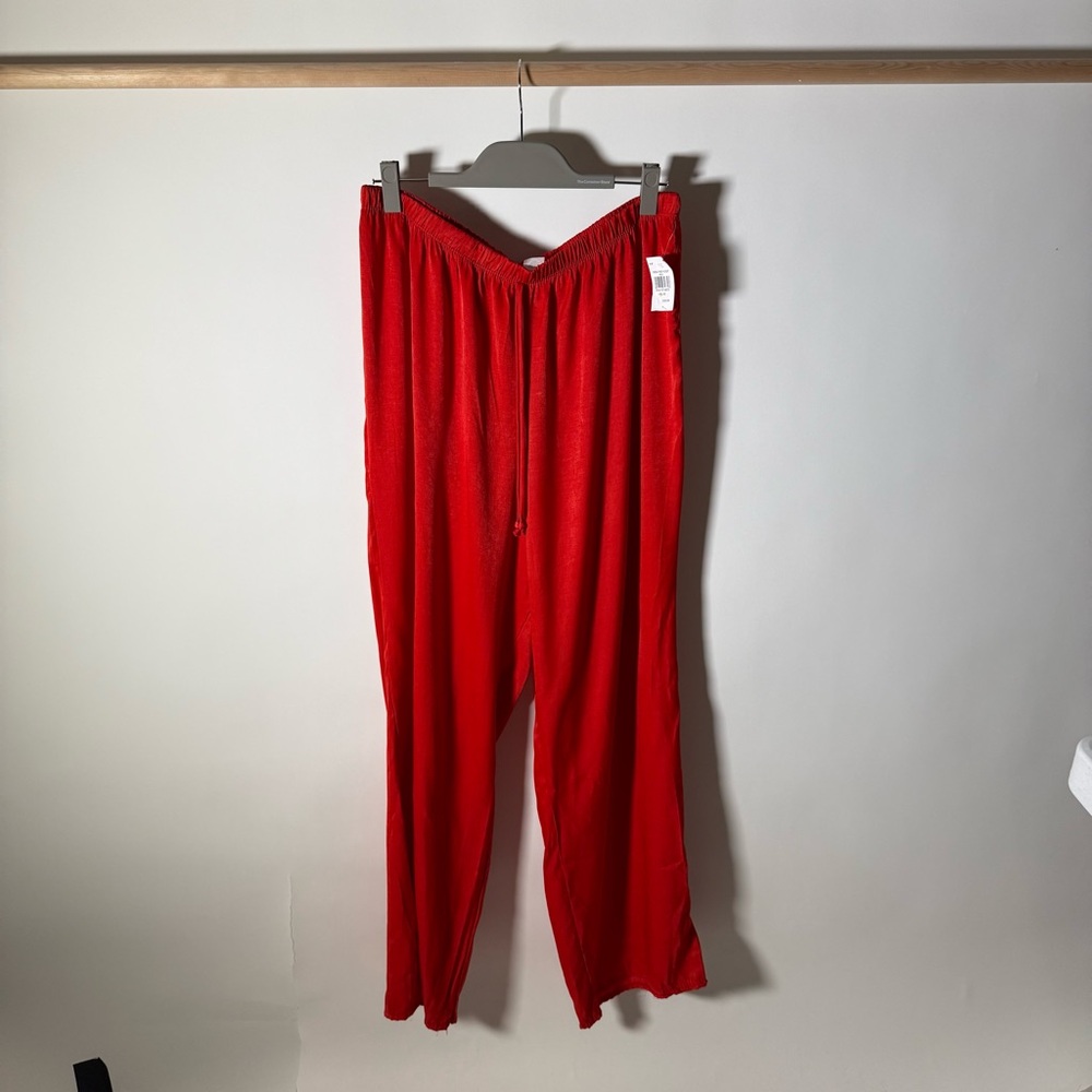 New with tags Red Silky Drawstring Pants